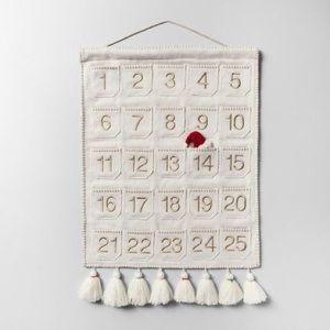 NWT Opalhouse Cream Advent Calendar Felt Tasseled